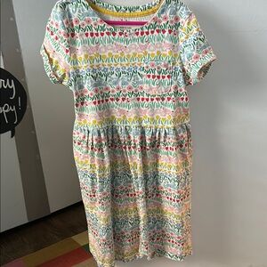 Mini Boden Pink and Yellow Casual Sundress